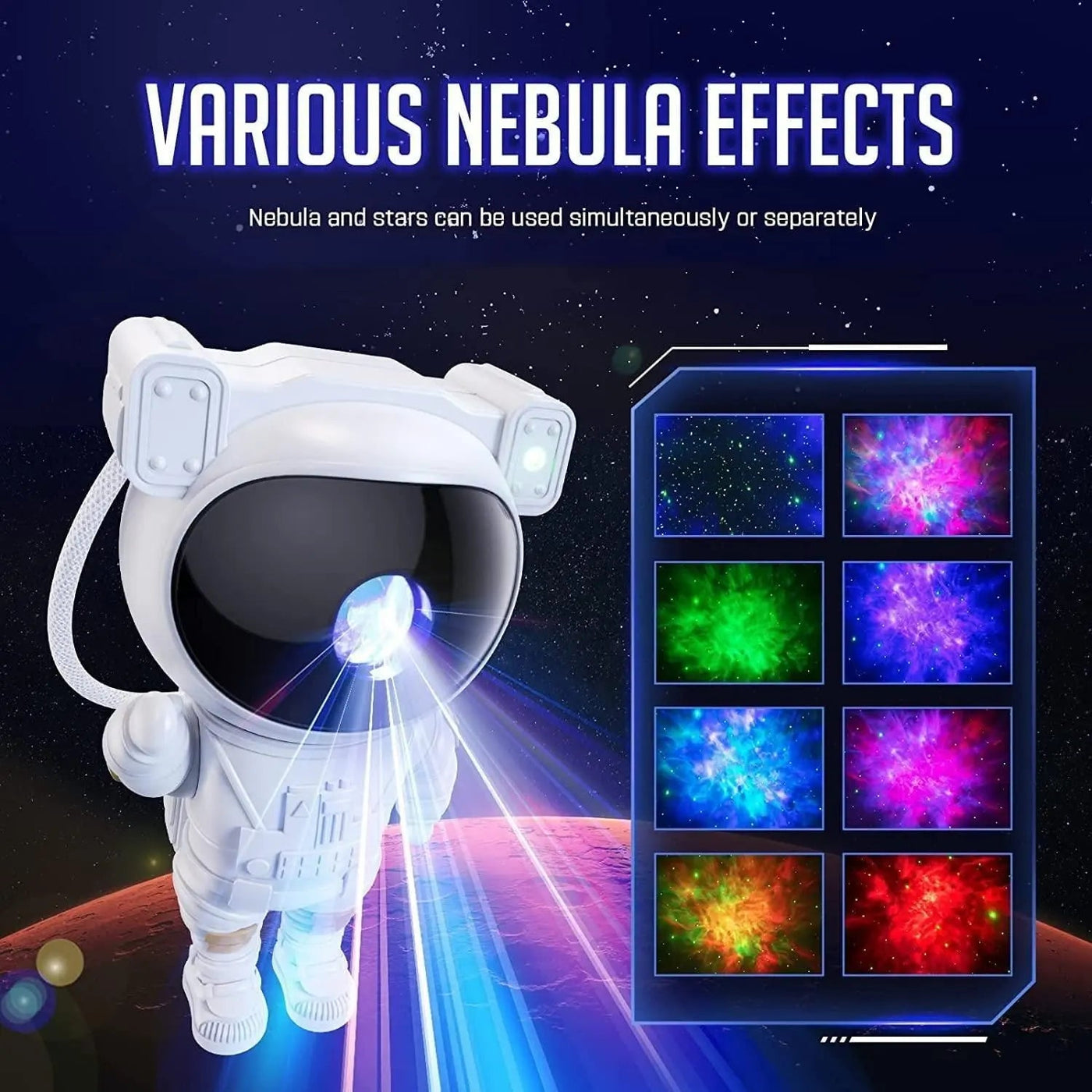 Astronaut Galaxy Projector - 360 Magnetic Head Rotation, Remote Control d877d7-b0